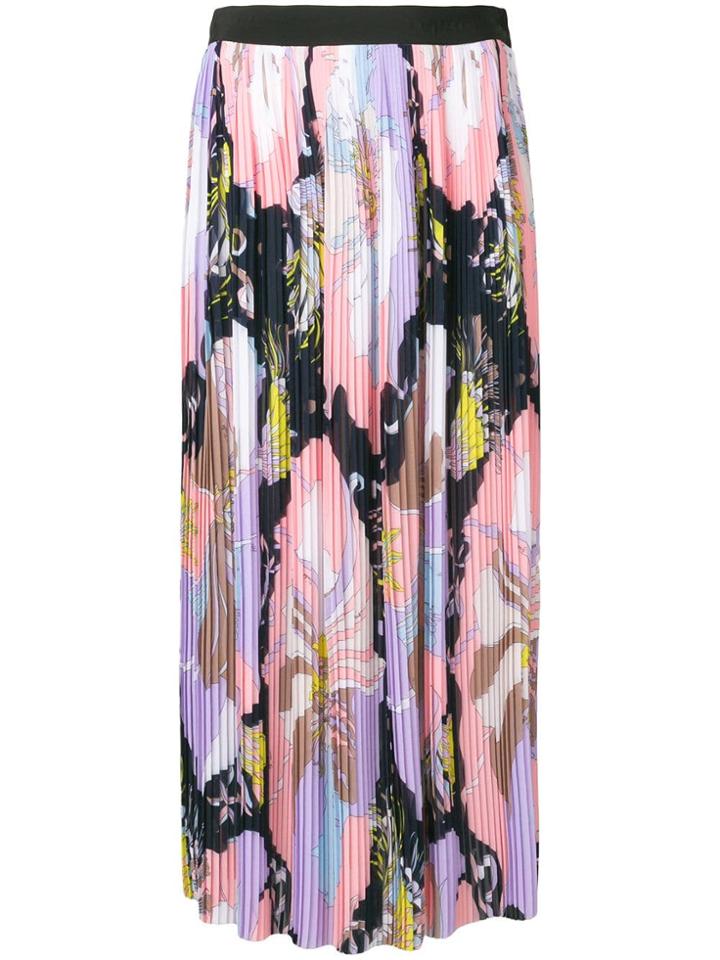 Emilio Pucci Mirabilis Print Plissé Pleated Skirt - Pink