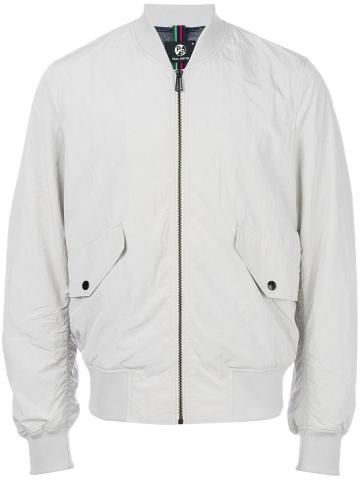 Ps By Paul Smith - Pocket Bomber Jacket - Men - Nylon/polyester - Xxl, Nude/neutrals, Nylon/polyester