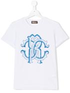 Roberto Cavalli Kids Logo Print T-shirt - White