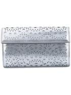 Alaïa Laser-cut Leather Pouch, Women's, Grey, Patent Leather