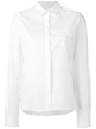 Chinti And Parker Frill Detailing Oxford Shirt, Women's, Size: Xs, White, Cotton