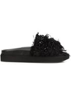 Simone Rocha Tweed Slide Sandals