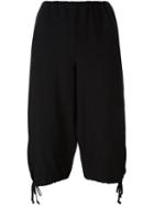 Comme Des Garçons Girl Elasticated Waist Cropped Trousers, Size: Medium, Black, Polyester