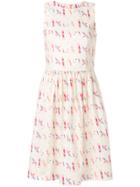 Ultràchic Printed Flared Dress - Nude & Neutrals