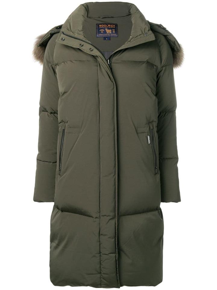 Woolrich Fur Hood Trim Parka - Green