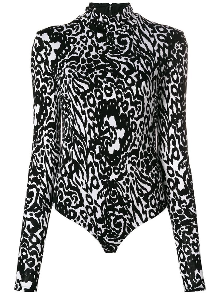 Versace Animal Print Bodysuit - Black