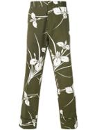 No21 Floral Print Cropped Trousers - Green
