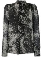 Giambattista Valli Printed Long-sleeved Blouse - Black