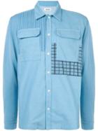 Coohem Patchwork Knit Shirt - Blue