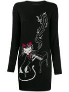 Boutique Moschino Cat Knit Jumper - Black