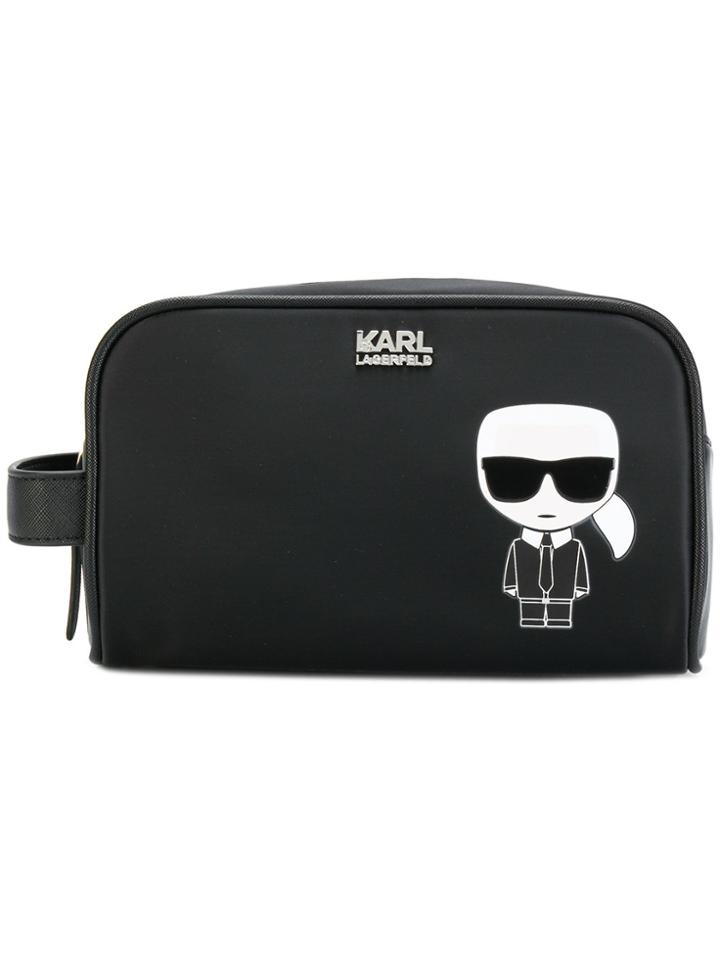 Karl Lagerfeld Ikonik Wash Bag - Black