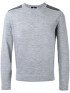 Kent & Curwen Bonded Knit Shoulders Jumper, Men's, Size: Small, Grey, Polyester/merino