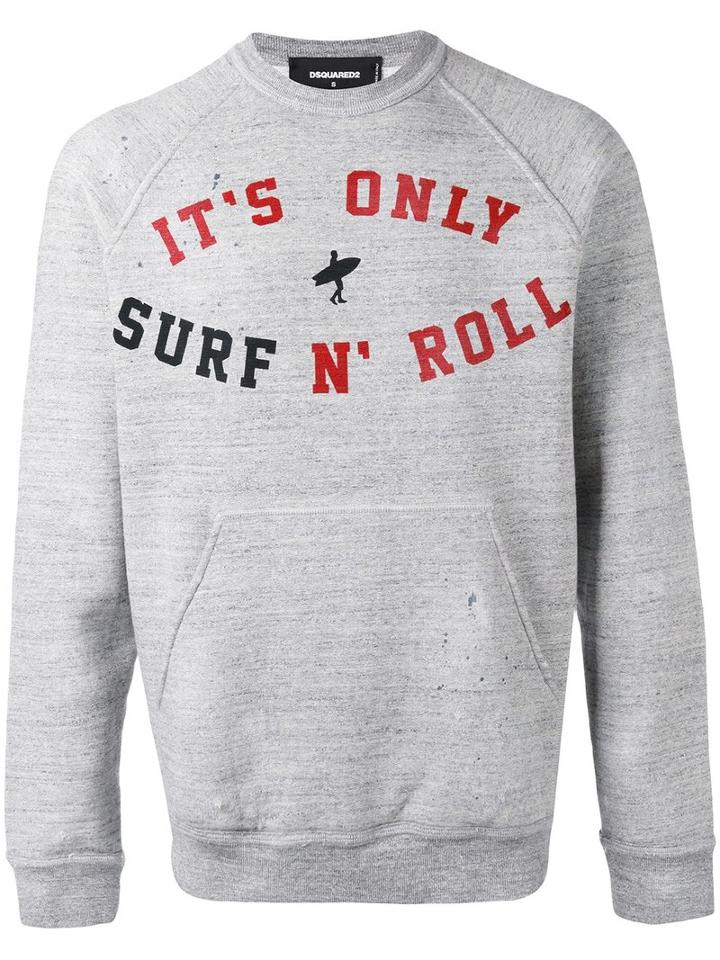 Dsquared2 - Printed Sweatshirt - Men - Cotton - L, Grey, Cotton