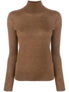 N.peal Superfine Roll Neck Jumper - Brown