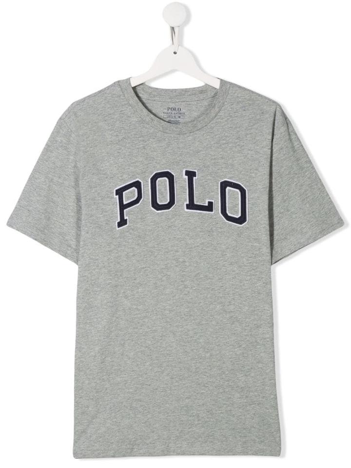 Ralph Lauren Kids Teen Logo Embroidered T-shirt - Grey
