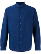 Theory - Classic Long Sleeve Shirt - Men - Cotton/linen/flax - Xl, Blue, Cotton/linen/flax
