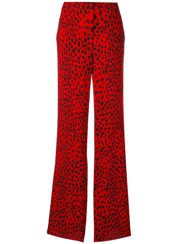 Roberto Cavalli - Printed Palazzo Pants - Women - Silk/viscose - 42, Red, Silk/viscose