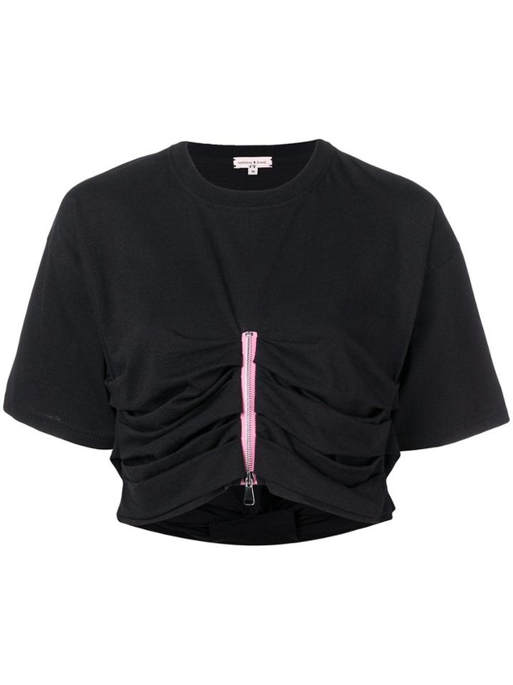 Natasha Zinko Cropped Short-sleeve T-shirt - Black