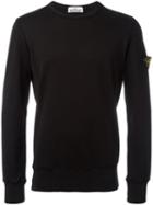 Stone Island Crew-neck Sweatshirt, Men's, Size: Xl, Black, Cotton