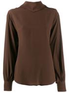 Erika Cavallini Back Tie Fastening Blouse - Brown