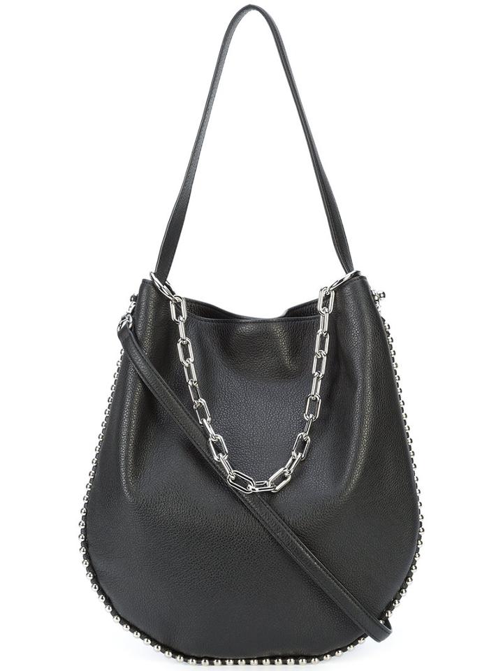 Alexander Wang - Roxy Hobo Shoulder Bag - Women - Cotton/calf Leather - One Size, Black, Cotton/calf Leather