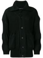 Issey Miyake Men Ribbed Knit Cardigan - Black