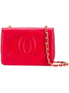 Chanel Vintage Cc Logo Flap Shoulder Bag, Women's, Red