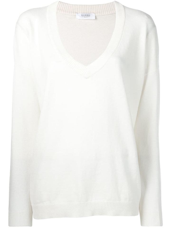 Barba Basic Jumper - White