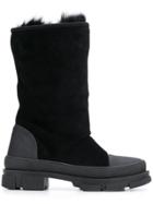 Dsquared2 Fur Trimmed Ankle Boots - Black
