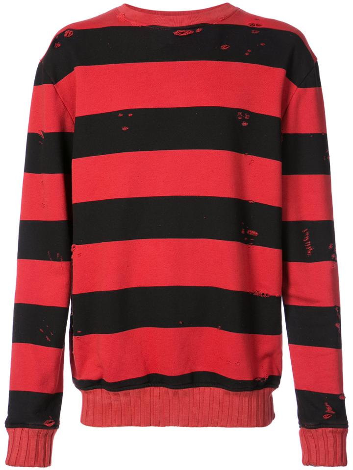 Amiri Printed Stripe Sweatshirt - Red