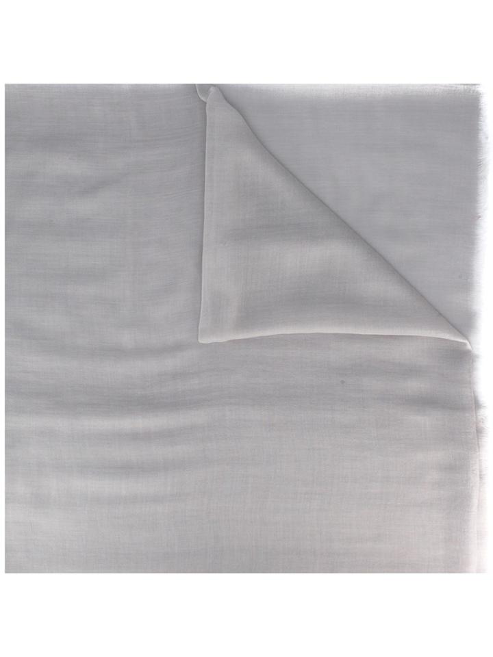 Salvatore Ferragamo Large Frayed Stole - Grey