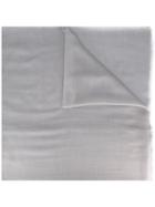 Salvatore Ferragamo Large Frayed Stole - Grey