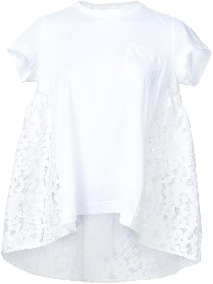 Sacai Flared Lace Insert T-shirt