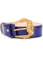 Versace Baroque Buckle Belt - Blue