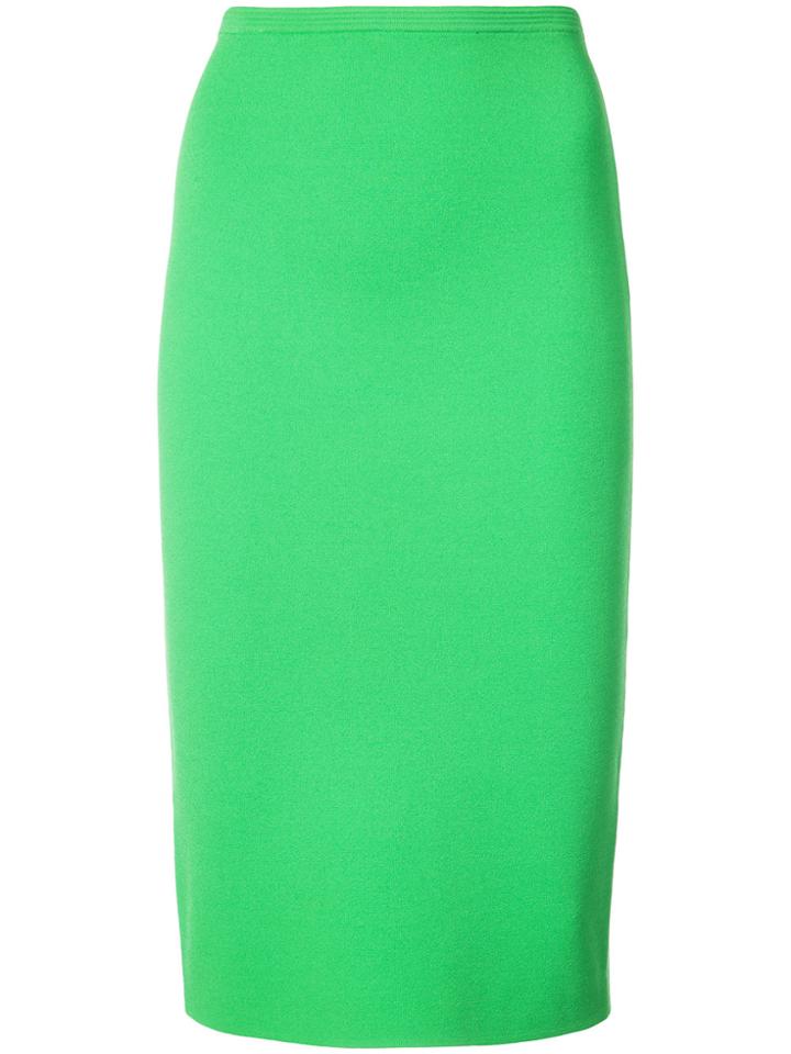 Dvf Diane Von Furstenberg Textured Pencil Skirt - Green