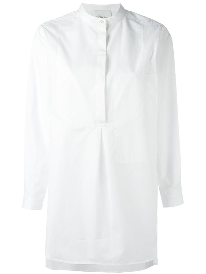 3.1 Phillip Lim Classic Poplin Tunic Shirt - White