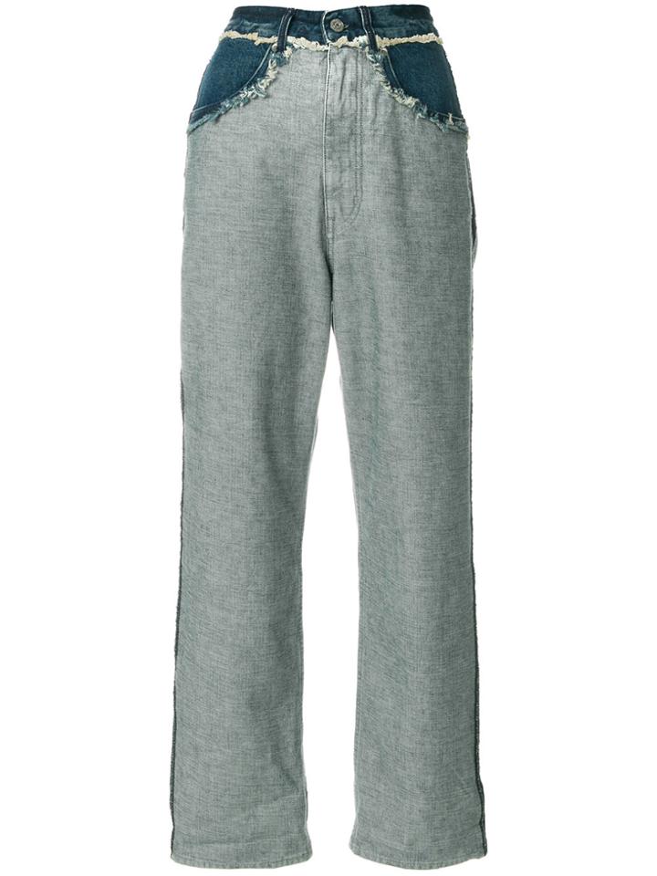 Golden Goose Deluxe Brand Cropped Side Panel Jeans - Blue