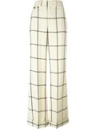 Chloé Checked Wide Leg Trousers
