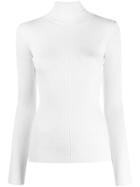 Closed Fitted Ribbed Jumper - Neutrals