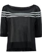Fendi Striped Blouse, Women's, Size: 42, Black, Polyamide/viscose