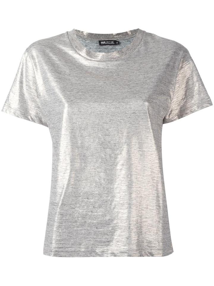 Haus By Ggdb 'basic Haus' T-shirt, Women's, Size: Xs, Grey, Cotton