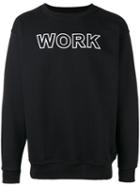 Andrea Crews 'work' Print Sweatshirt, Men's, Size: Small, Black, Cotton/polyester