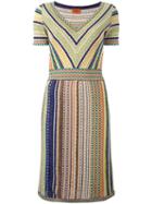 Missoni Knitted V-neck Dress, Size: 42, Silk/nylon/polyester/rayon