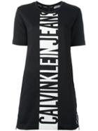 Calvin Klein Jeans Logo Print T-shirt Dress, Women's, Size: Xs, Black, Cotton/polyamide