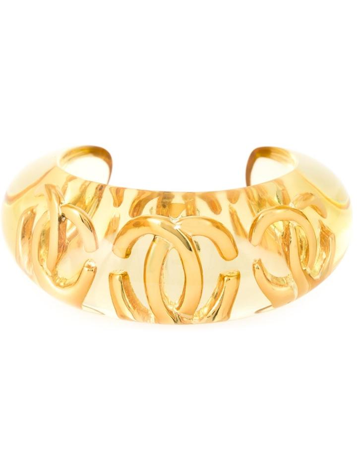 Chanel Vintage Logo Bangle - Yellow & Orange