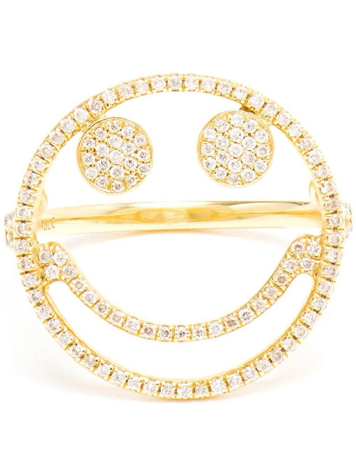 Rosa De La Cruz Diamond Smiley Ring