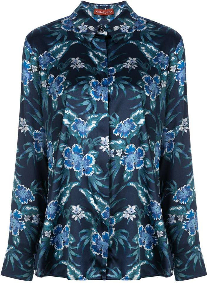 Altuzarra Chika Floral Print Button-up Top - Blue