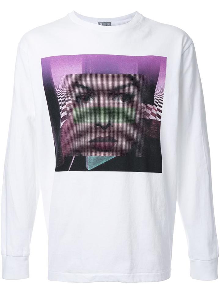 C.e. Blurred Female Graphic T-shirt, Men's, Size: Xl, White, Cotton