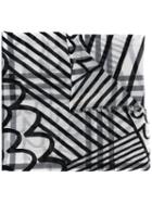 Burberry - Painted Patchwork Scarf - Women - Silk/wool - One Size, White, Silk/wool