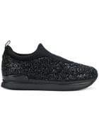 Hogan H222 Glitter Sneakers - Black